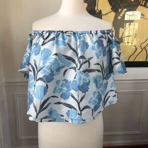Keepsake the Label Foundations Blue Floral Crop Swing Top S